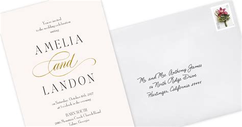 Template For Addressing Wedding Invitations