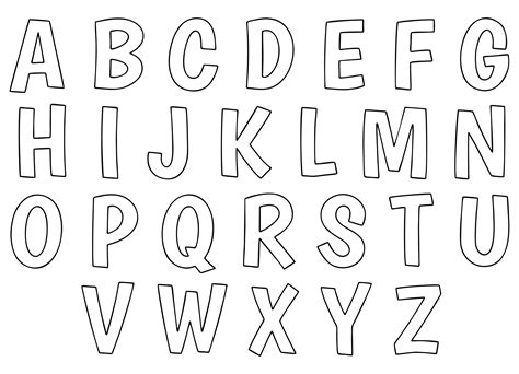Template For Alphabet Letters