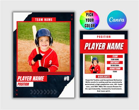 Template For Baseball Cards