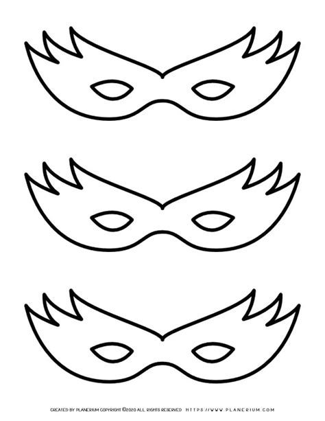 Template For Carnival Mask