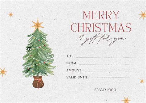 Template For Christmas Voucher