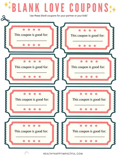 Template For Homemade Coupons