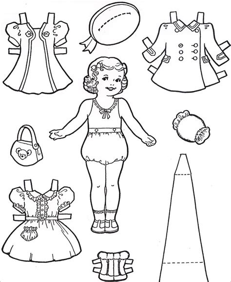 Template For Paper Doll Cutouts