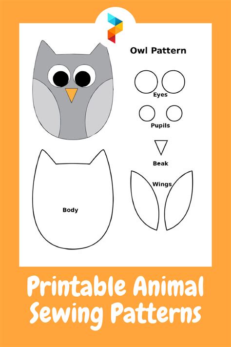 Template Free Printable Animal Sewing Pattern