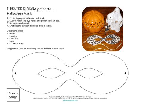 Template Halloween Mask