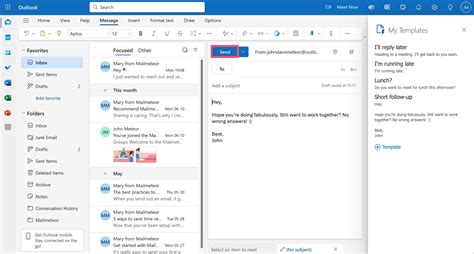 Template In Outlook
