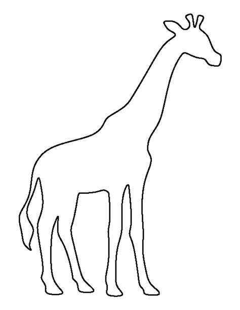 Template Of A Giraffe