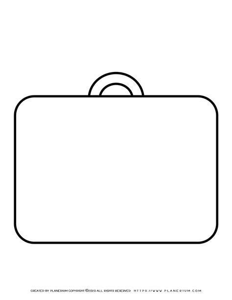 Template Of A Suitcase