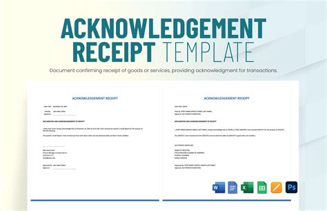 Template Of Acknowledgement Receipt