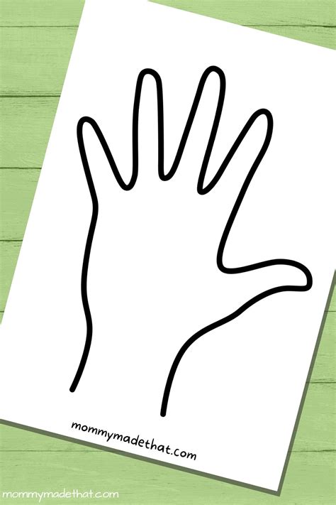 Template Of Hand