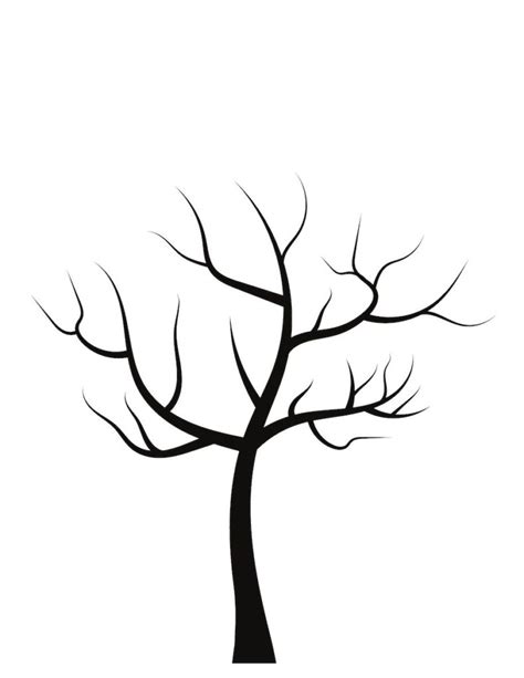 Template Of Tree Without Leaves