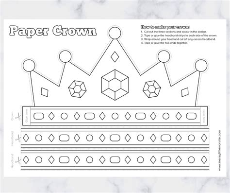 Template Paper Crown