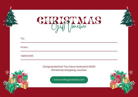 Templates For Christmas Gift Certificates Free
