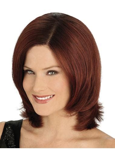 Tempting Auburn Lace Front Chin Length Wigs