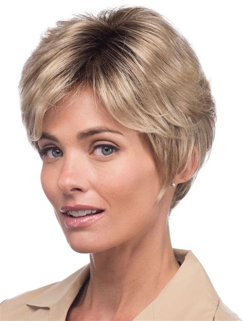 Tempting Blonde Monofilament Short Celebrity Wigs