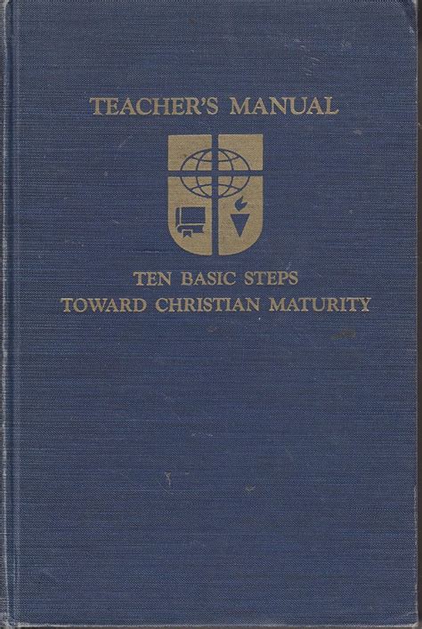 Ten Basic Steps Toward Christian Maturity Teacher s Manual Epub