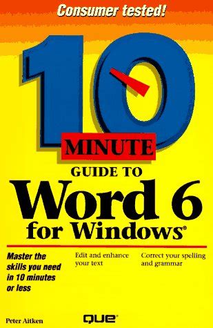 Ten Minute Guide to Word for Windows 6 Epub