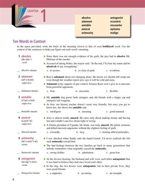 Ten Words In Context Answer Key 20 Kindle Editon