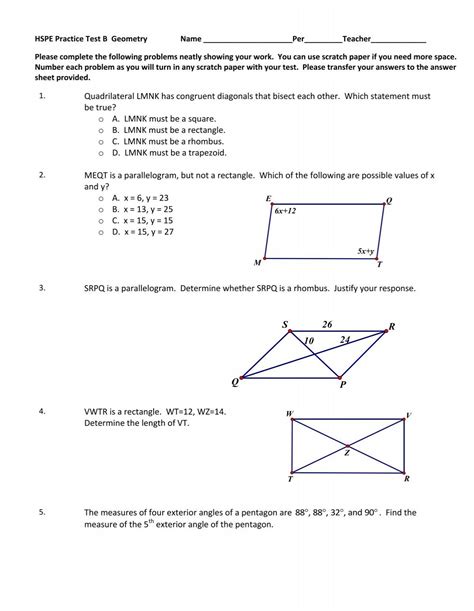 Tennessee Eoc Test Prep Geometry Answers Doc