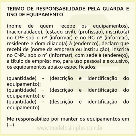 Termo de Responsabilidade de Equipamento: Um Guia Completo para Gestão Eficiente de Equipamentos