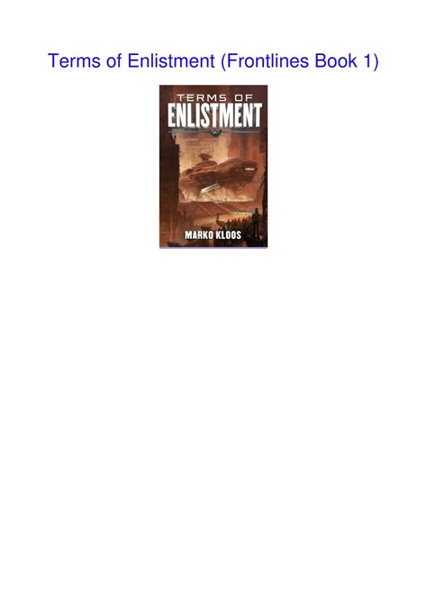 Terms of Enlistment Frontlines Book 1 Epub