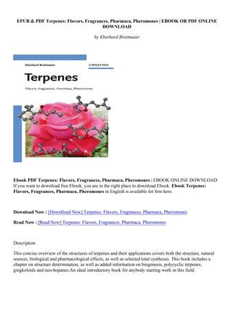 Terpenes.Flavors.Fragrances.Pharmaca.Pheromones Ebook Kindle Editon
