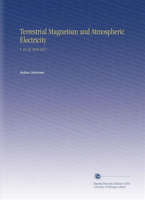 Terrestrial Magnetism and Atmospheric Electricity Doc