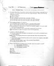 Test 7b Ap Statistics Multiple Choice Answer Doc