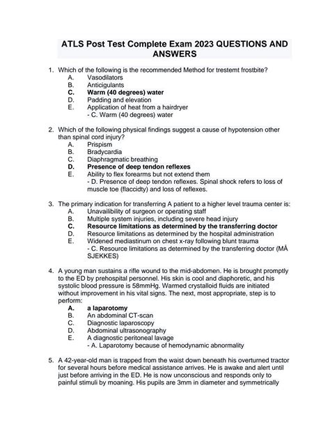 Test And Answers PDF