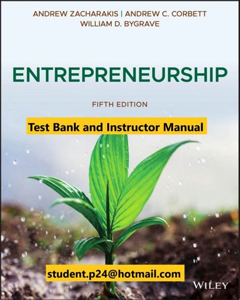 Test Bank And Solutions Manual Entrepreneurship Ebook Reader