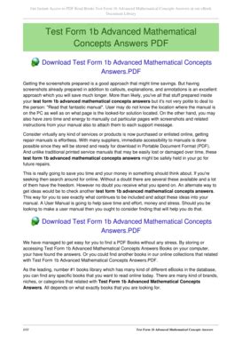 Test Form 1b Advanced Mathematical Concepts Answers Doc