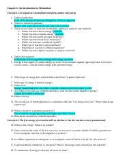 Test Introduction To Metabolism Answer Key Epub