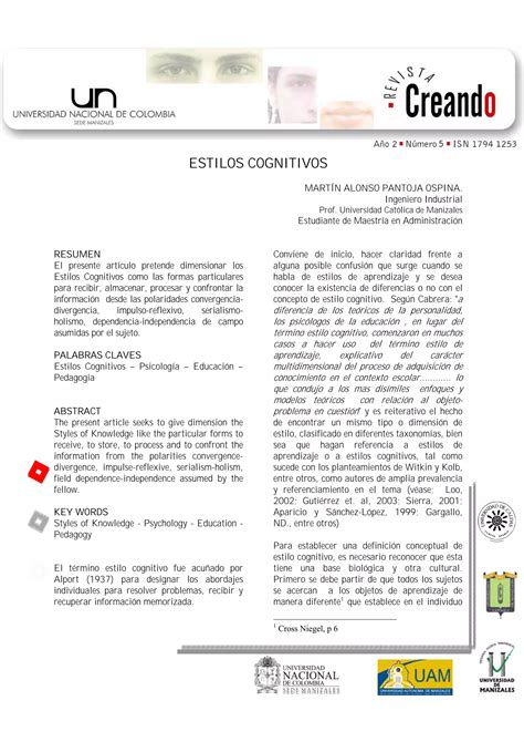 Tests para estilos cognitivos PDF Book PDF