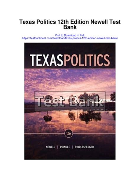 Texas Politics Newell 12th Ed PDF Book Doc