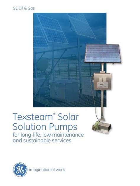 Texsteam Solar Solution Pumps Ge Energy PDF