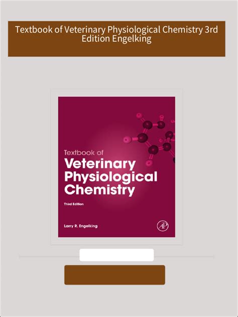 Textbook of Veterinary Physiological Chemistry 3rd Updated Edition Doc