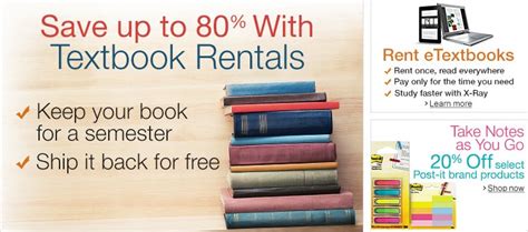 Textbook rentals: