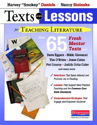 Texts and Lessons for Teaching Literature Book Study Bundle with 65 fresh mentor texts from Dave Eggers Nikki Giovanni Pat Conroy Jesus Colon Tim O Brien Judith Ortiz Cofer and many more Reader
