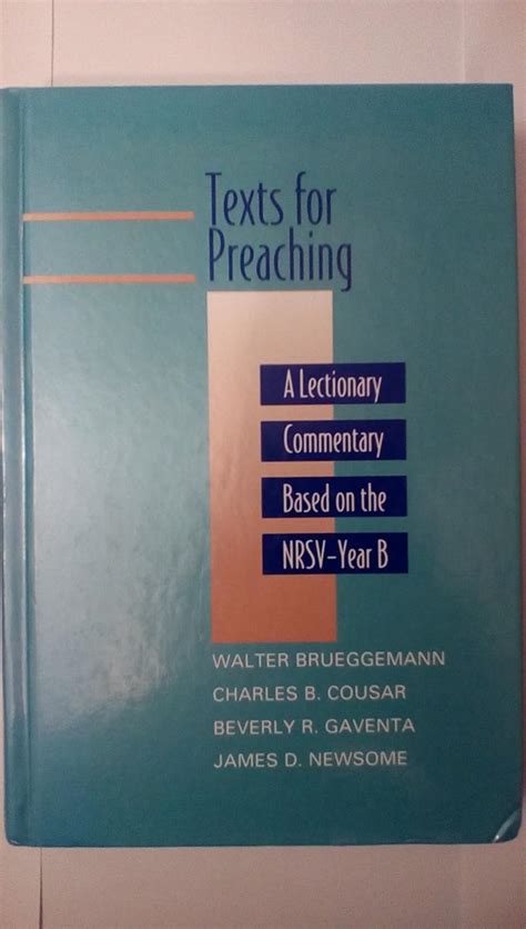 Texts for Preaching A Lectionary Commentary Based on the NRSV Vol 2 Year B PDF