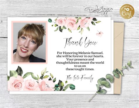 Thank You Card Funeral Template