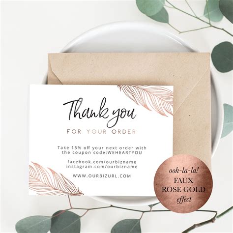 Thank You Card Template Business