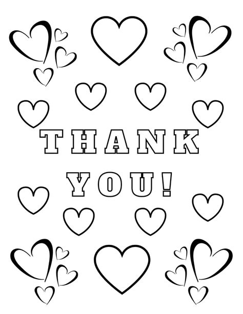 Thank You Coloring Pages Free Printable