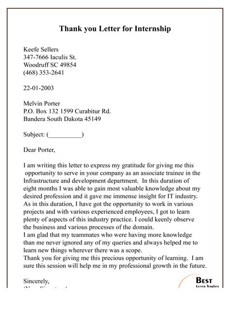 Thank You Note for Internship Supervisor: A Guide to Expressing Gratitude