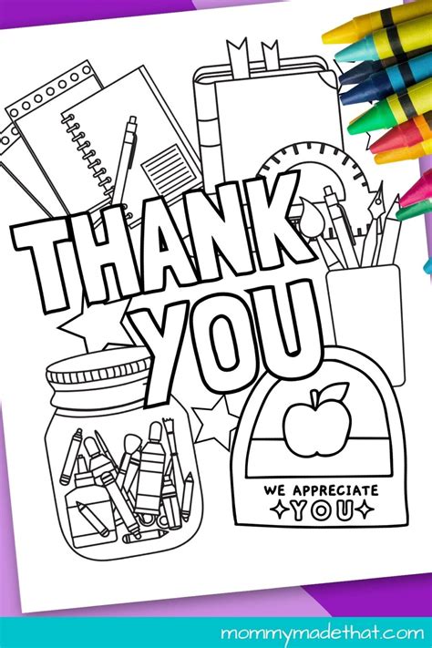 Thank You Teacher Coloring Pages Printable