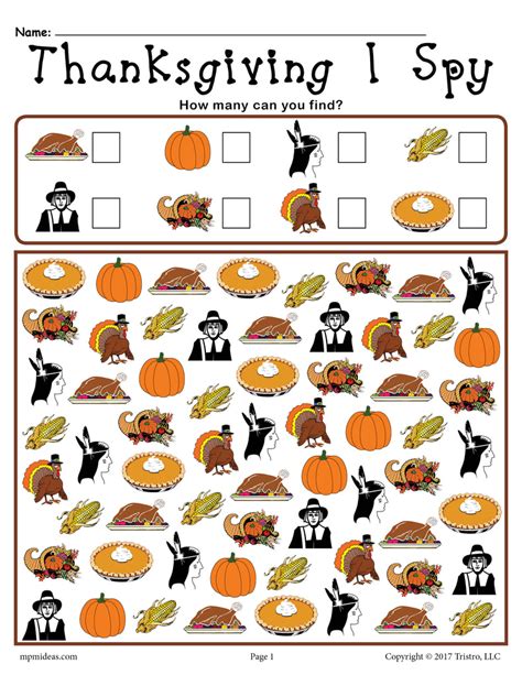 Thanksgiving Activities Printable