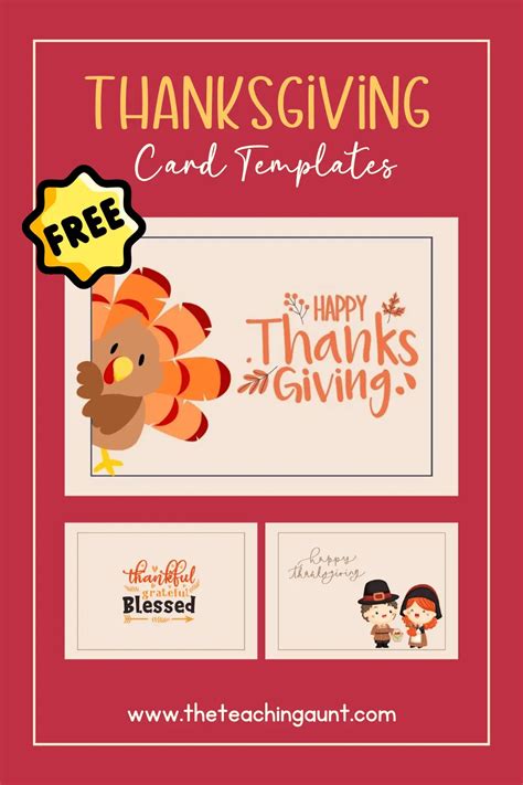 Thanksgiving Card Template For Students