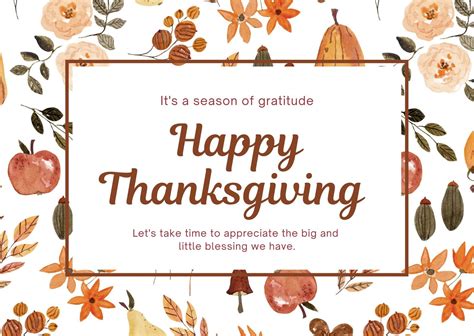 Thanksgiving Card Templates