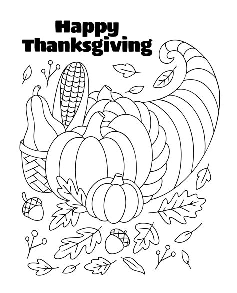 Thanksgiving Coloring Pages Free Printable