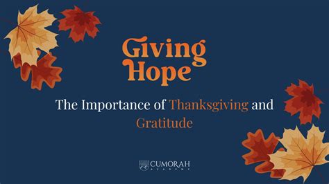 Thanksgiving and the Importance of Gratitude