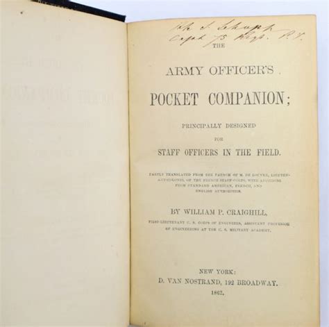 The 1862 Army Officer's Pocket Companion A Manual for Staff Officers in the Field Doc